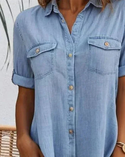 Button-Up Collared Dress
